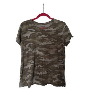 Womens Pink Camo T-Shirt Size Medium Short Sleeve Crew Neck Casual Wear Comforta